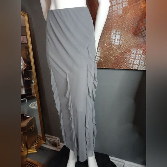 NWT Zara Ruffled Elegant Gray Women's Skirt - Picture 11 of 16